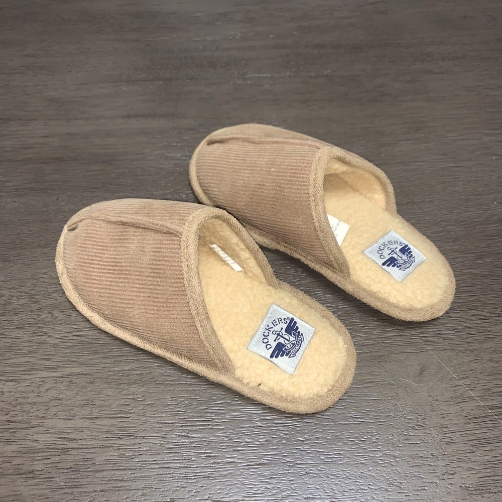 COPY - Boys slip-on house shoes, Dockers, tan